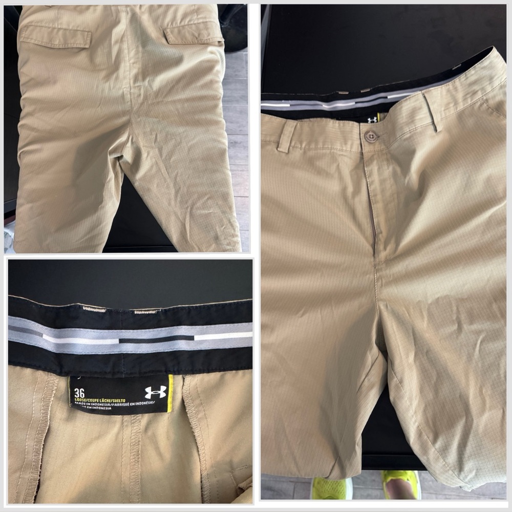 3 Pairs of Under Armour Khaki Shorts - Size 36